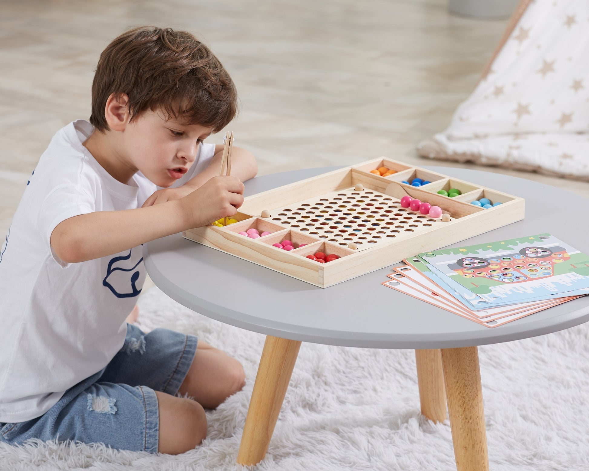 Wooden Catch and Match Montessori Puzzle