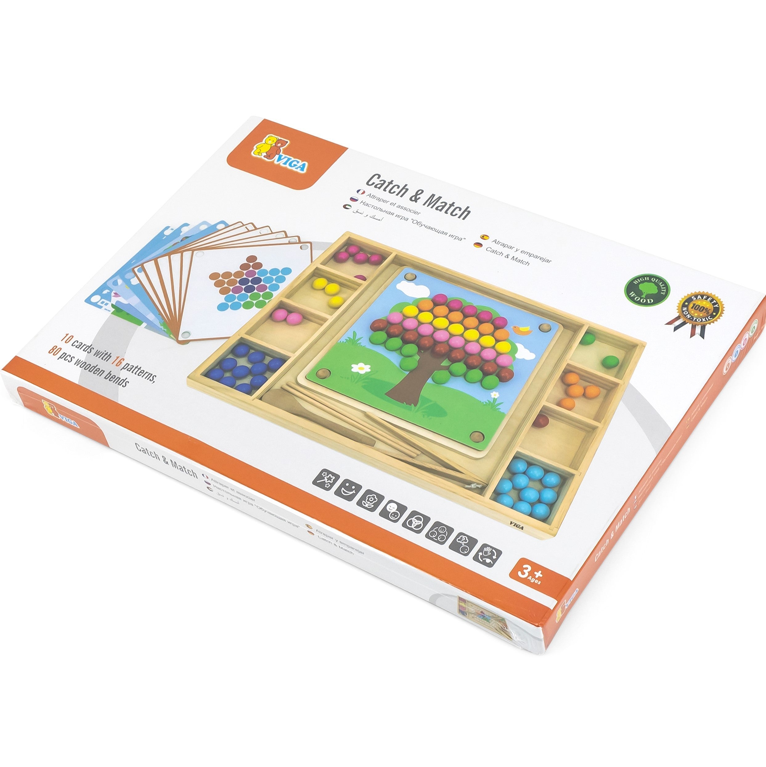 Wooden Catch and Match Montessori Puzzle