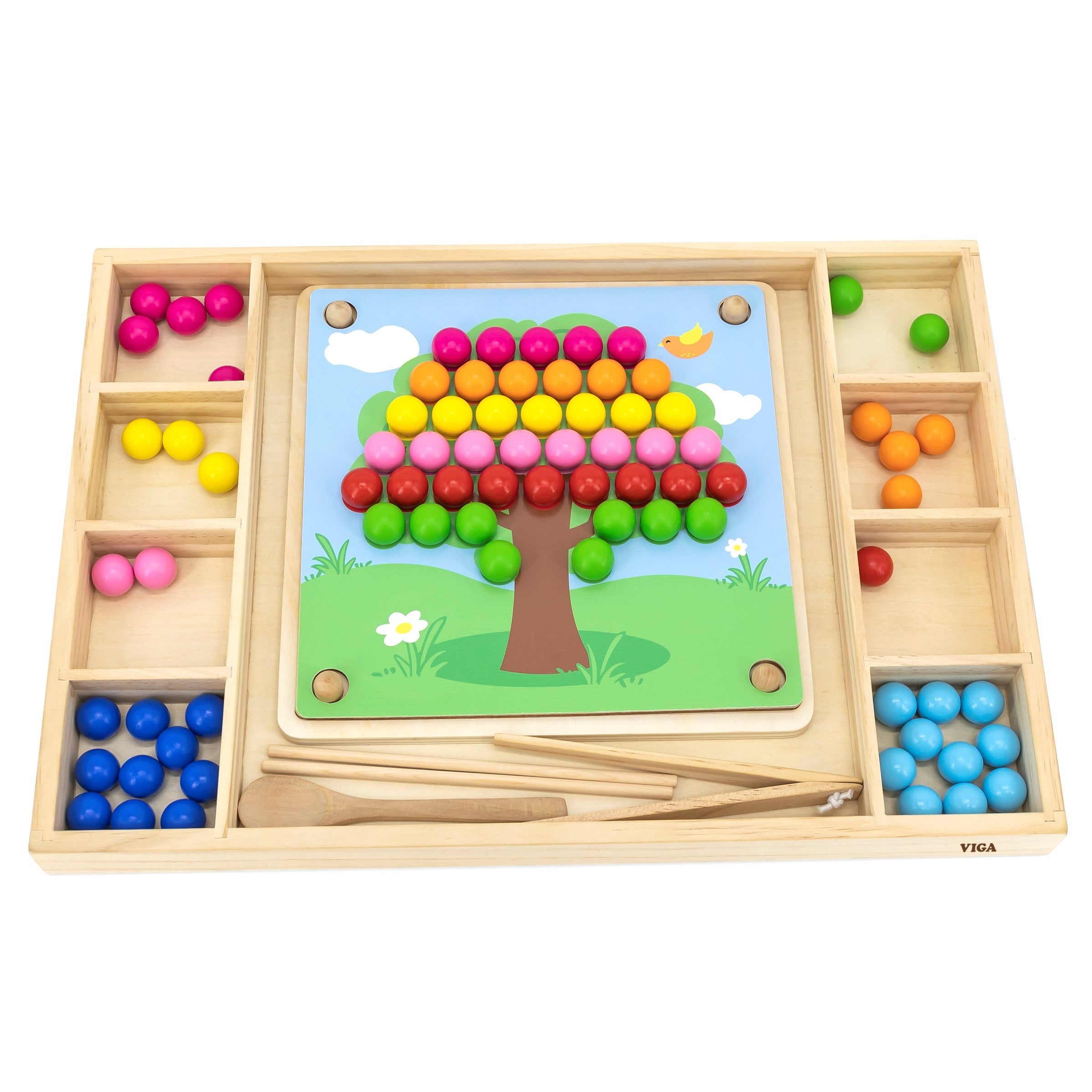 Wooden Catch and Match Montessori Puzzle